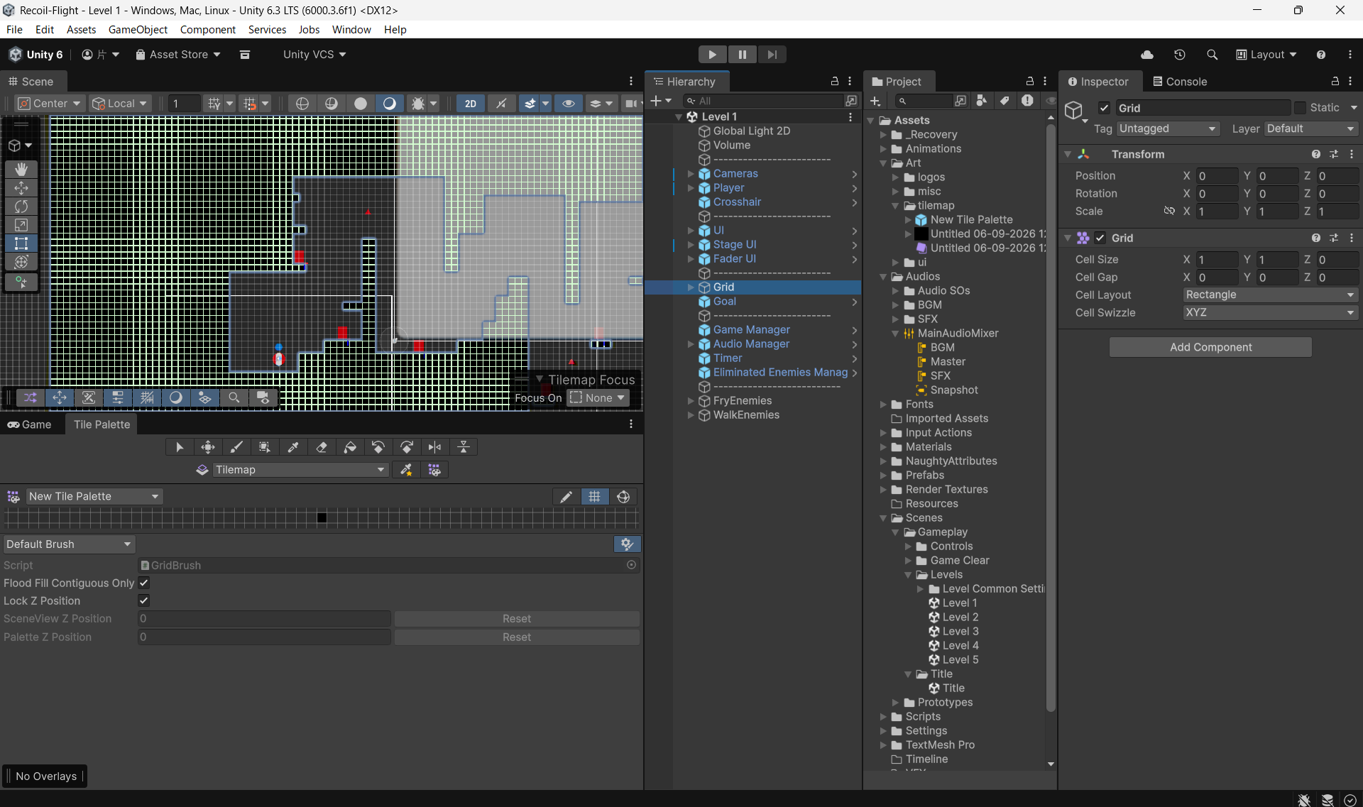 Unity Tilemap 編集画面